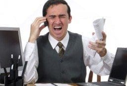 Business Man Phone Stressed