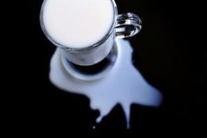 Glass Breakfast White Liquid Spill Milk Spilt 1543193