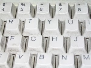 standard white computer keyboard keys