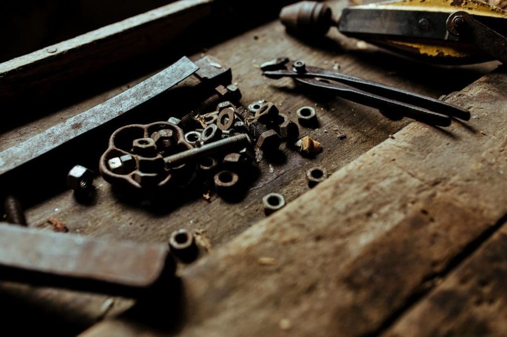 kaboompics Old bolts and tools